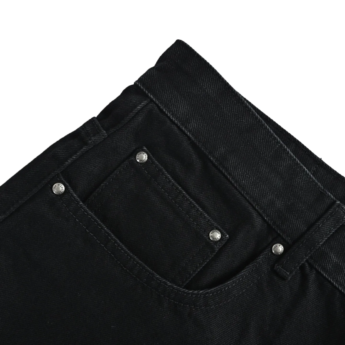Louis Vuitton/Louis Vuitton 26ss embroidered ripped logo jeans